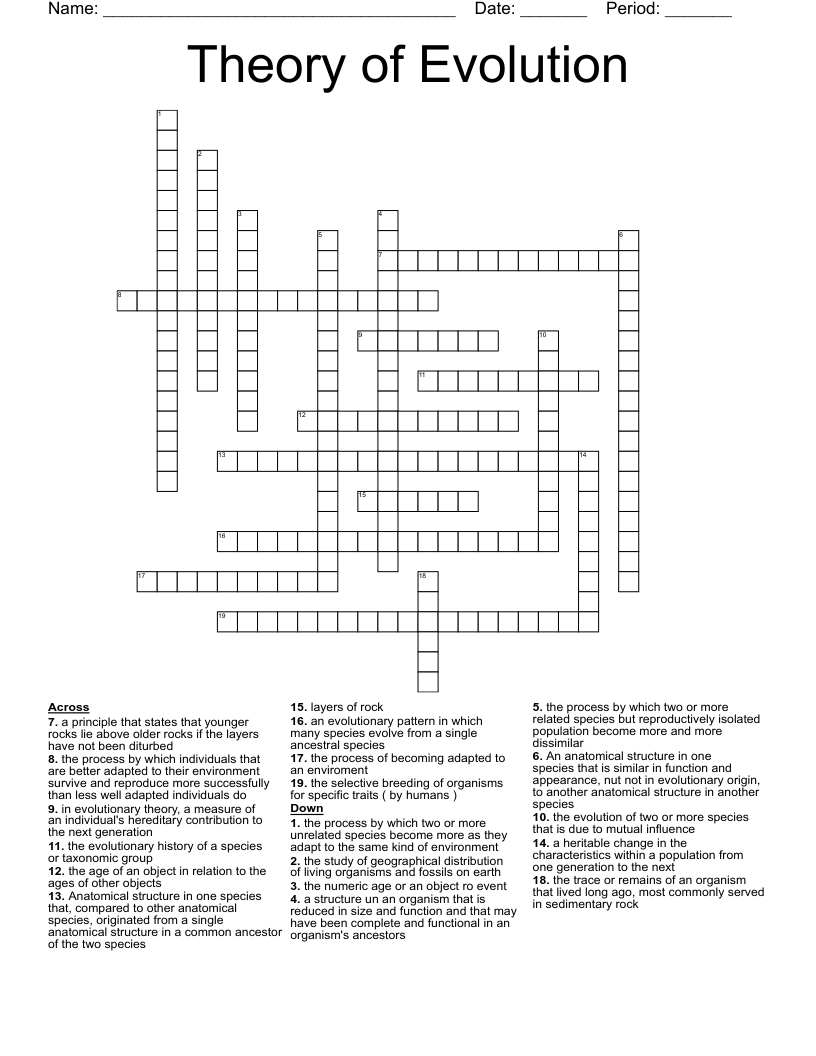 Solve the Theory Crossword Puzzle: Complete Clue Guide