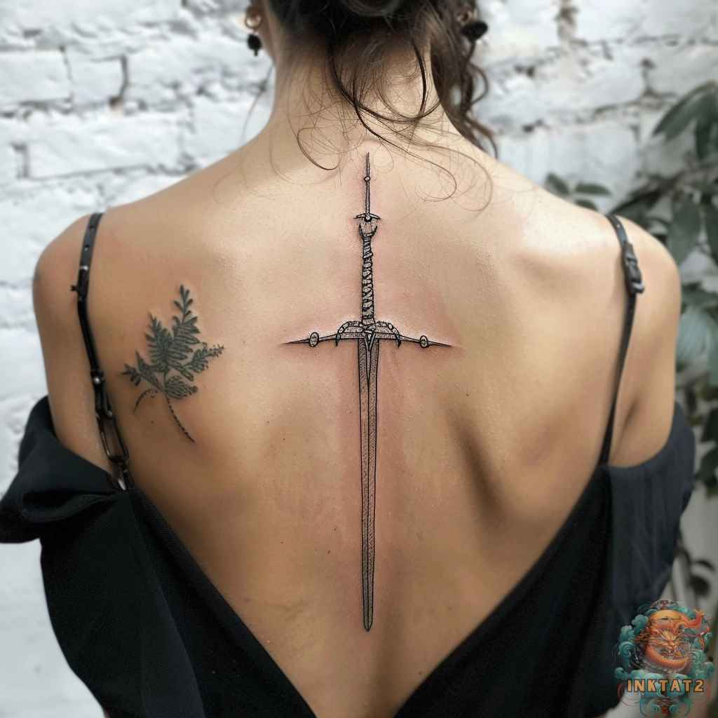 Sword Tattoo on the Back: A Powerful Symbol of Resilience and Justice