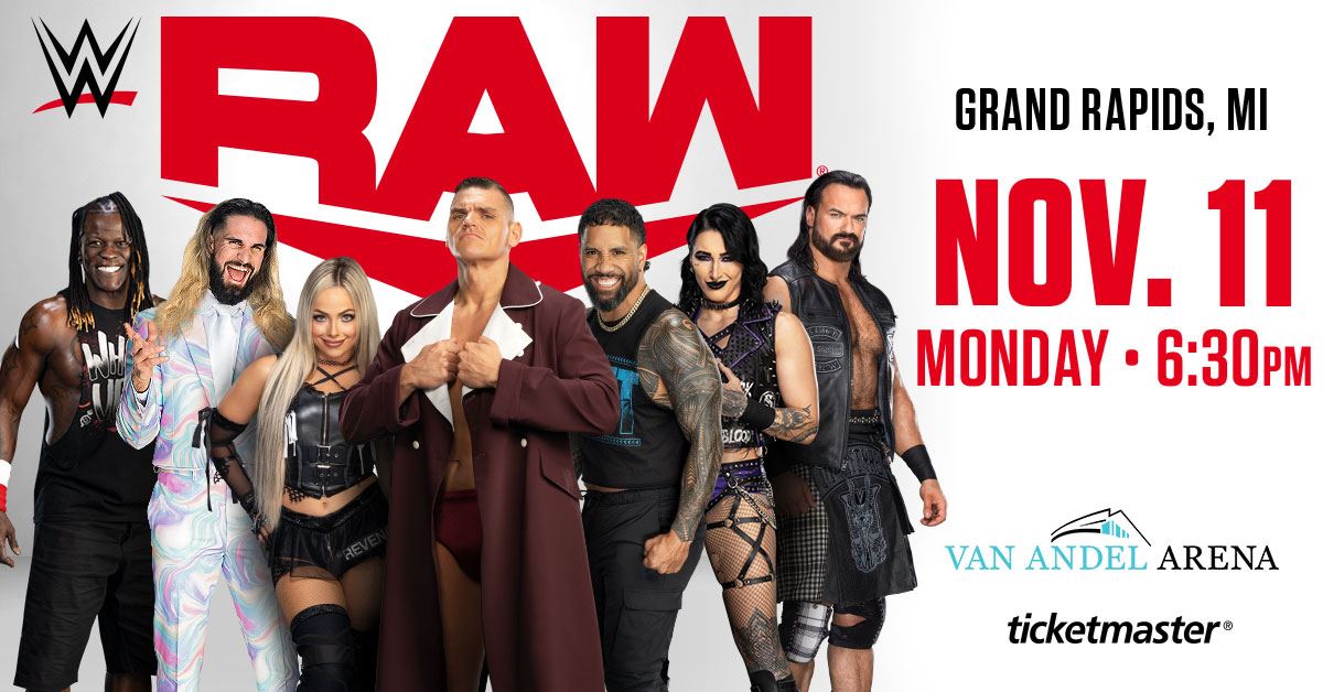 Catch WWE Monday Night Raw in Grand Rapids – Live at Van Andel Arena