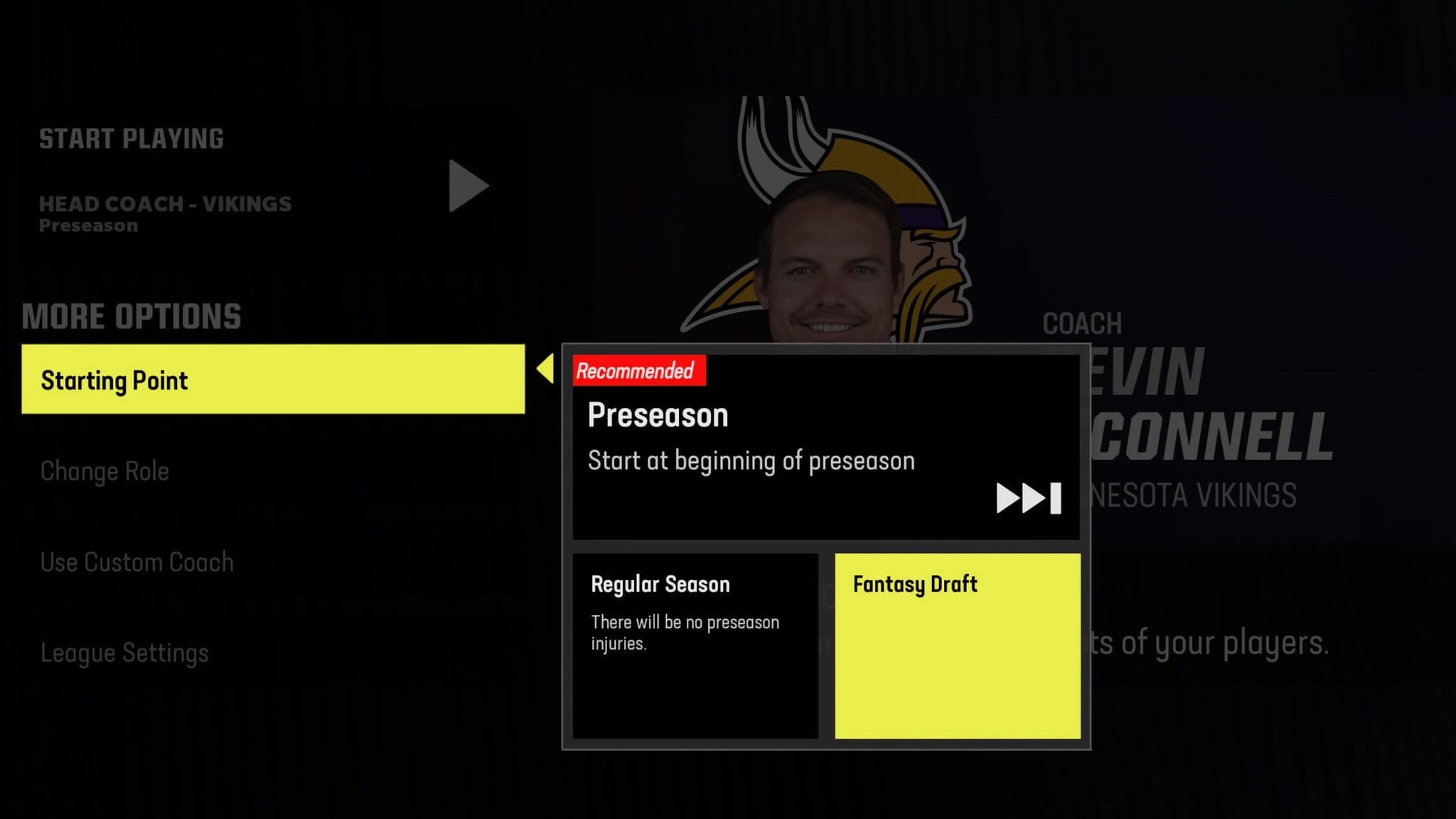 This is how to start a fantasy draft in Madden 24 (step by step instructions for your custom league).