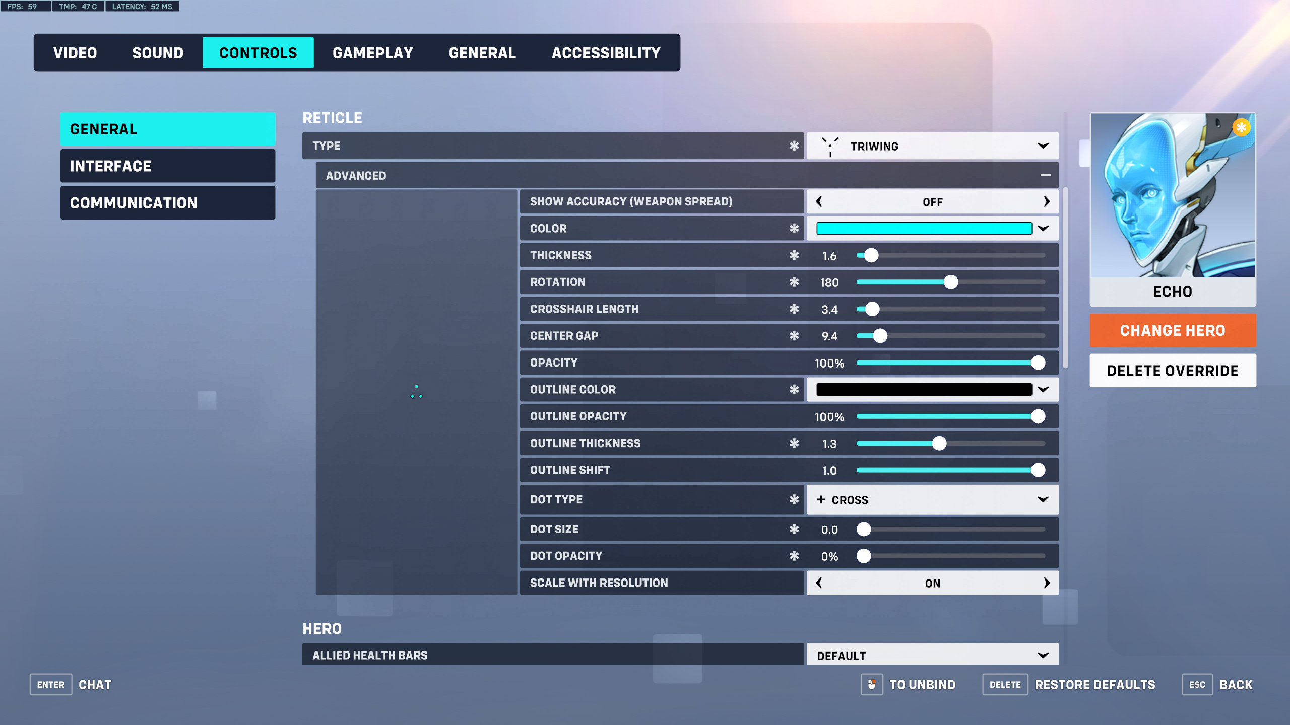 Want a good Genji crosshair? Try these simple settings.